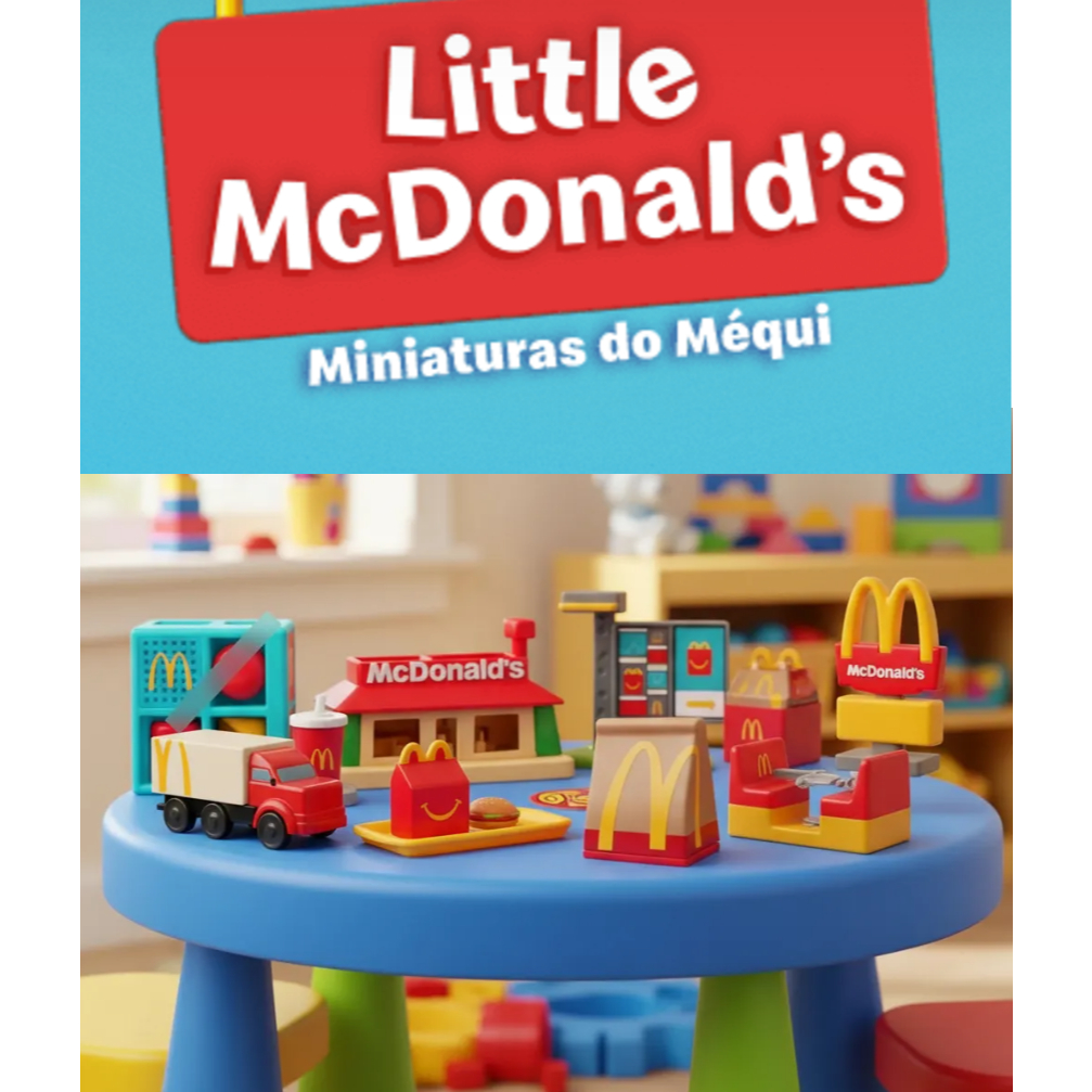 Miniaturas do Méqui Little Mc Donald’s  Lacrados 2026-Mc Lanche Feliz -