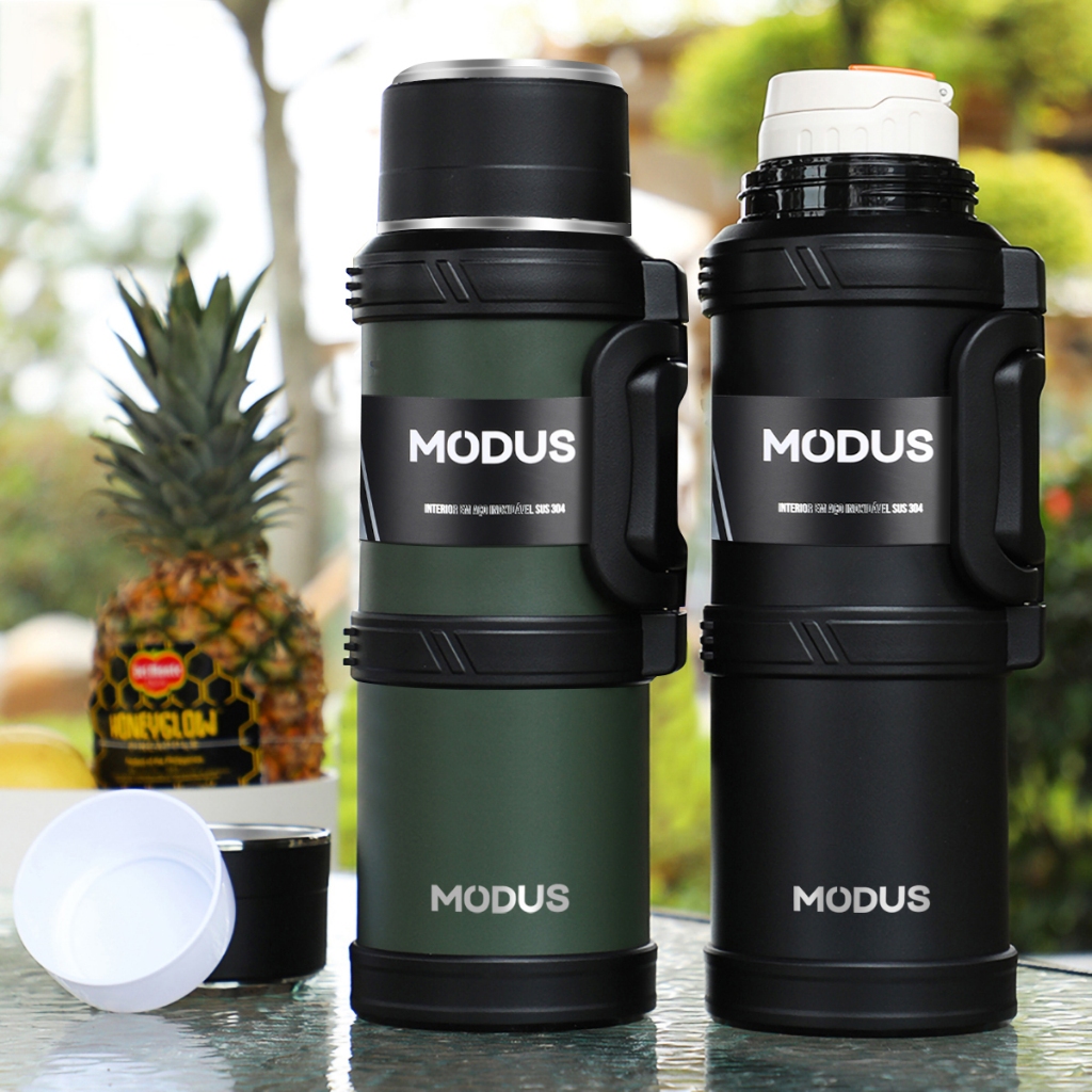 MODUS Garrafa Térmica 2.4 Litros Quente Frio Com Isolada Térmico Capacidade Viagem Garrafa De Água em Oferta na Shopee