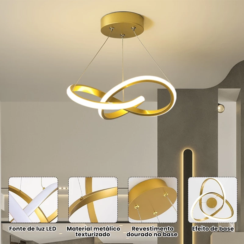 Luminária LED Moderno: 72% Off! ✨