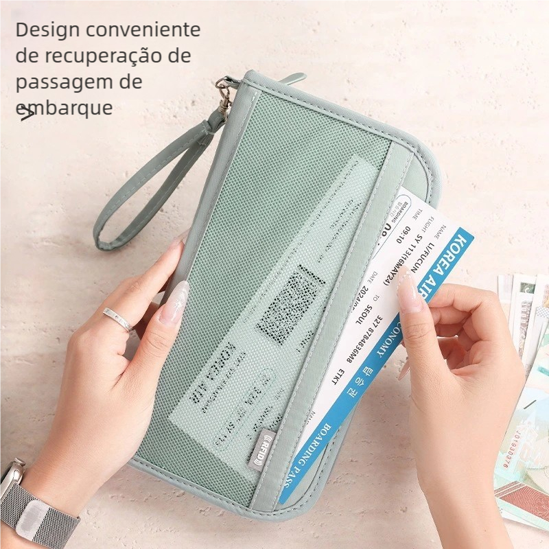 Capa de Passaporte Resistente - Bolsa Organizadora de Documentos para Viagens Internacionais