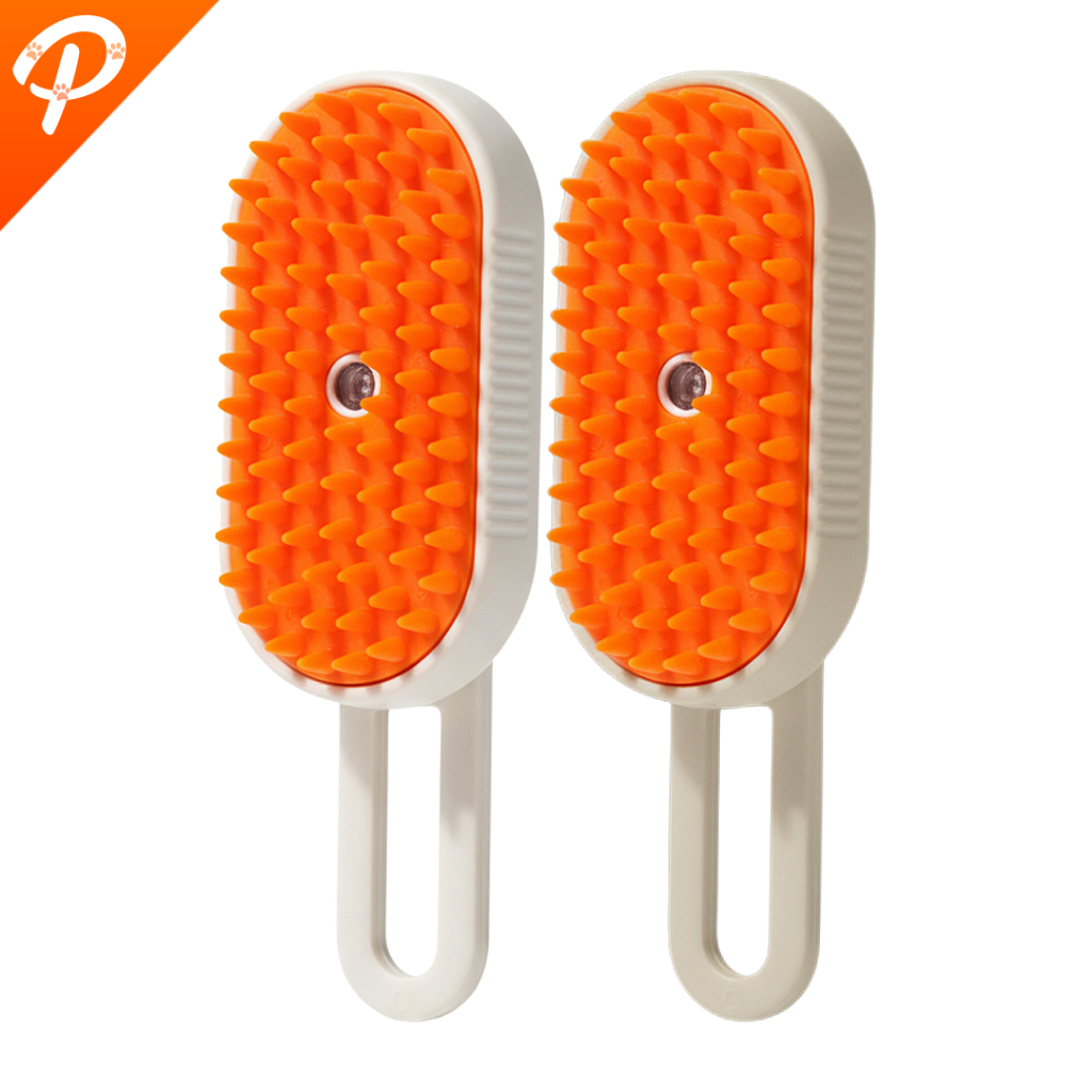 Kit 2 Escova A Vapor Para Gatos Cães 3 Em 1 Escovas Elétricas De Pêlos Pentes De Massagem Com Cabo