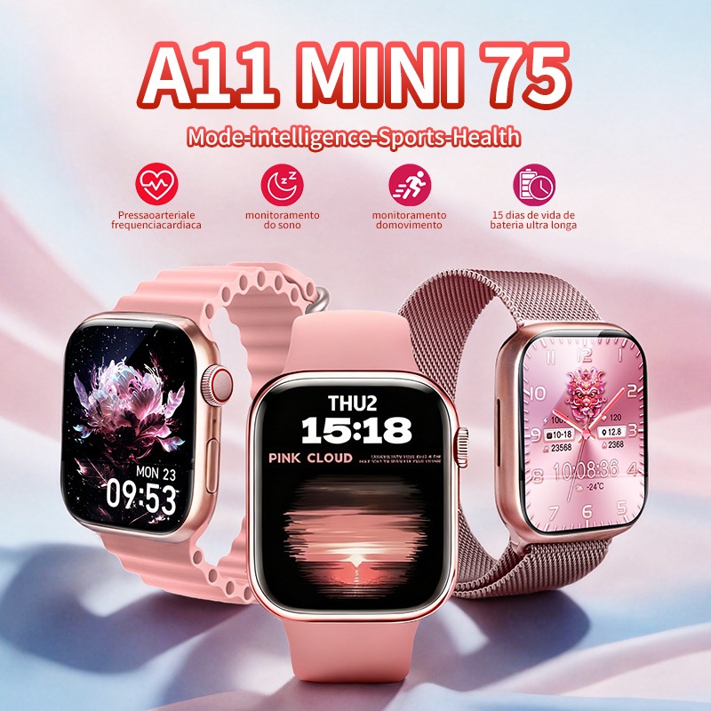 A11 MINI Relógio Inteligente Smartwatch Relógio Esporte à Prova d'Água Bateria 15 Dias em Oferta na Shopee