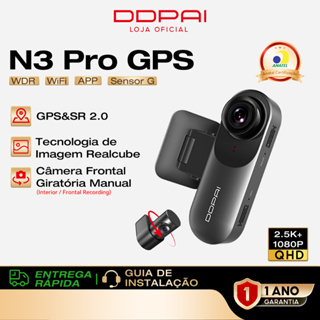 DDPAI N3 Pro GPS Câmera Veicular 1600P+1080P Visão Noturna GPS Sensor G App Ampla Faixa Dinâmica em Oferta na Shopee