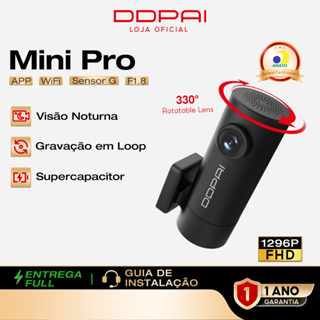 DDPAI Mini Pro Câmera Veicular 1296P Ângulo de 140° Dash Cam Wi-Fi Visão Noturna Monitoramento 24h em Oferta na Shopee