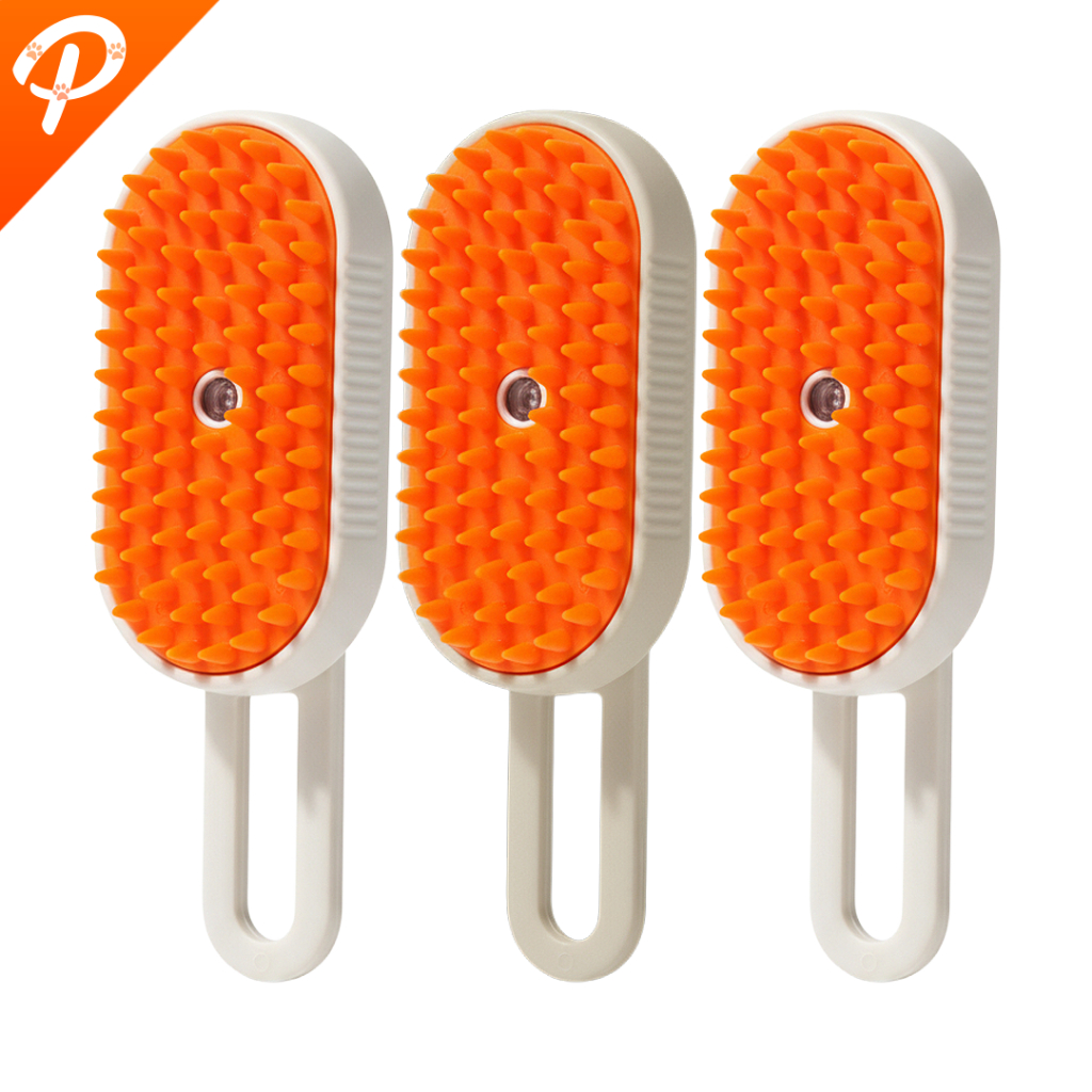 Kit 3 Escova A Vapor Para Gatos Cães 3 Em 1 Escovas Elétricas De Pêlos Pentes De Massagem Com Cabo