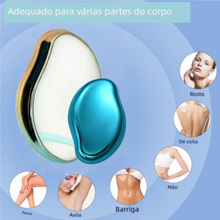 Ferramenta de Beleza Depiladora Cristal - Reutilizável, Indolor e Fácil de Limpar em Oferta na Shopee