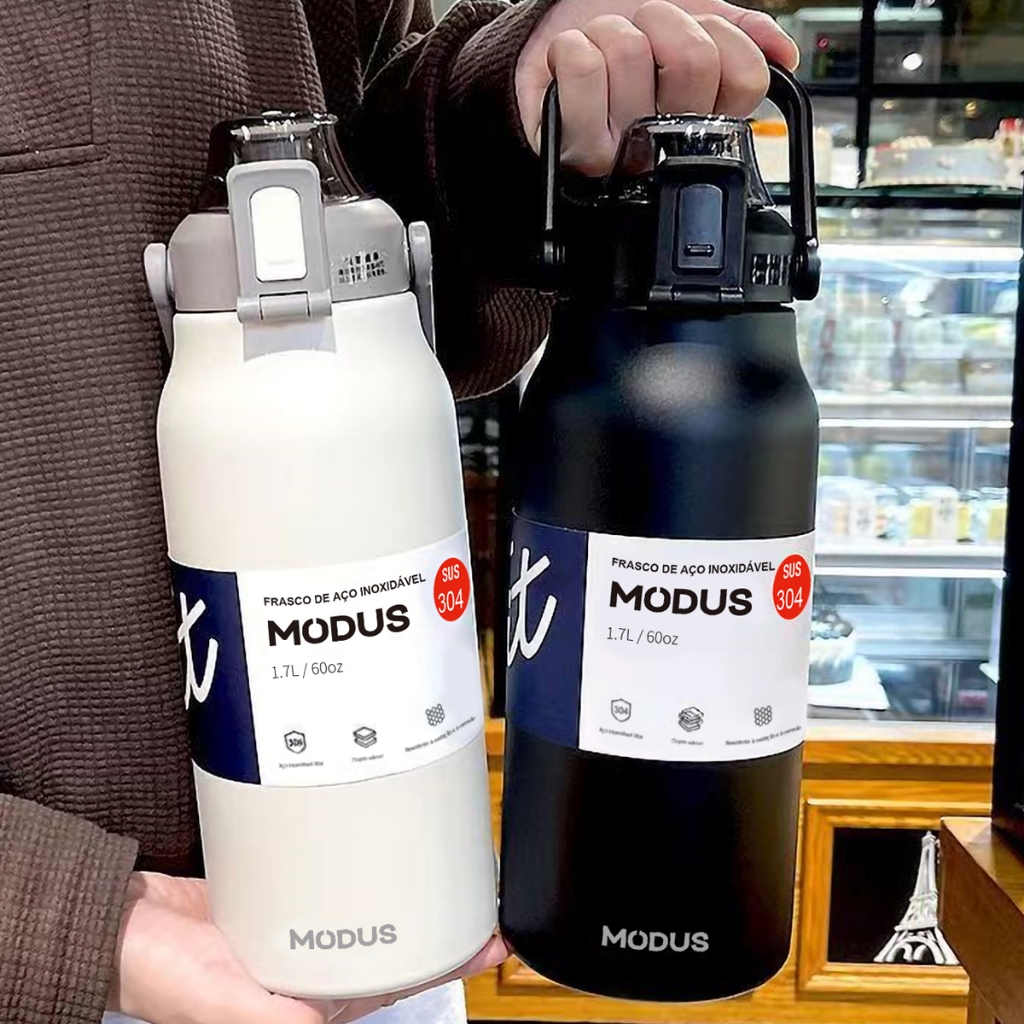 Imagem MODUS Garrafa Térmica Isolada a Vácuo De Inox 1700ml Grande Capacidade