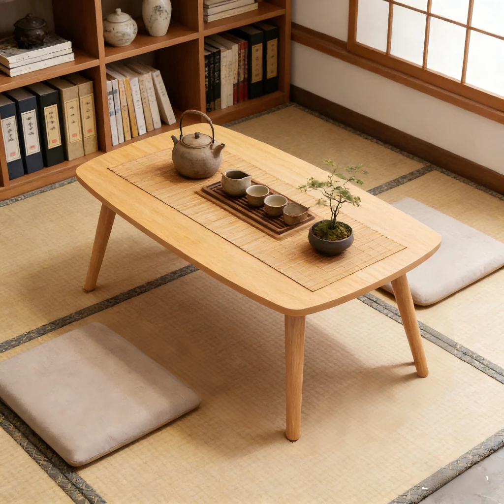 Mesa Lateral Moderna 80x40x42cm Madeira Para Sala E Quarto Mesa De Centro Pequena