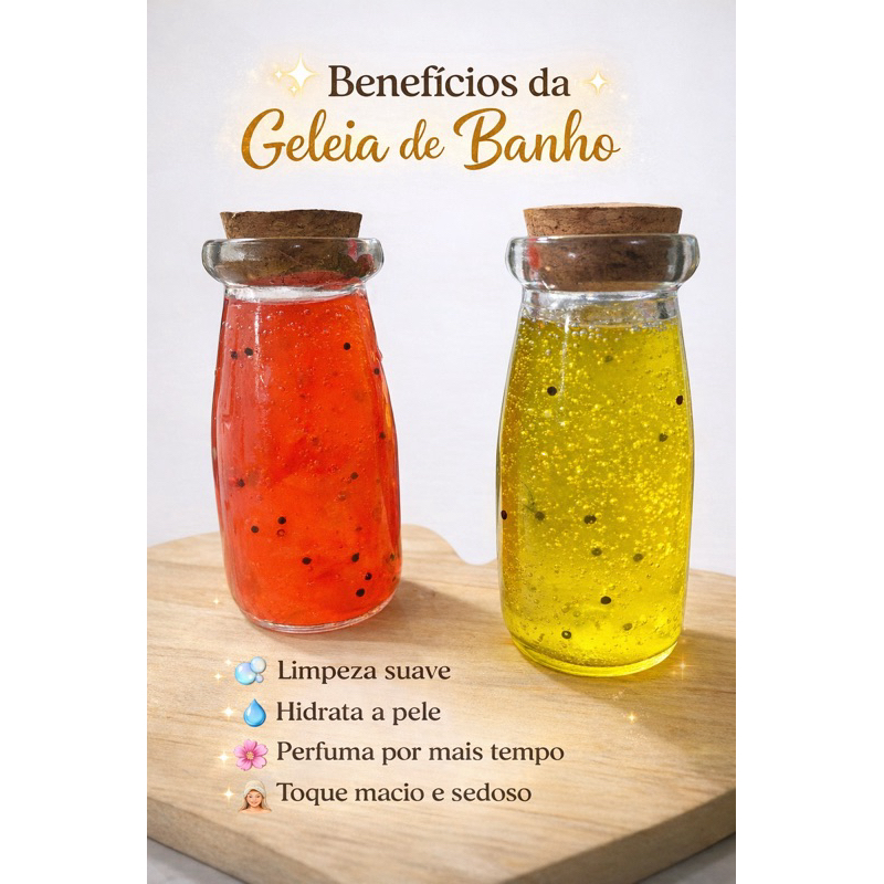 Mini Geleia de Banho Artesanal – Maracujá ou Melancia | Hidratante e Perfumada em Oferta na Shopee