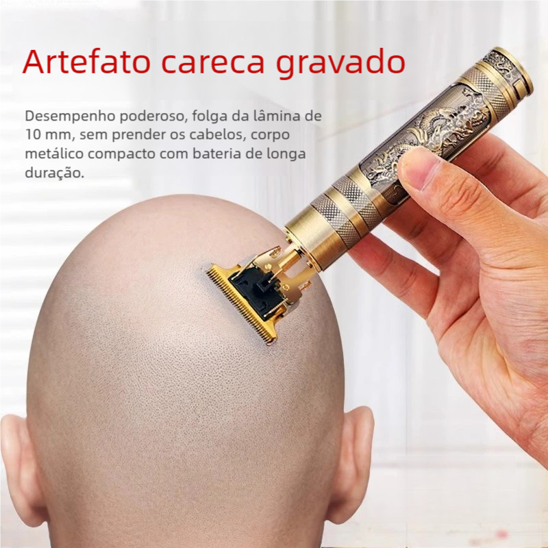 Máquina Profissional para Barbeiro - Dragão, Bateria Recarregável em Oferta na Shopee