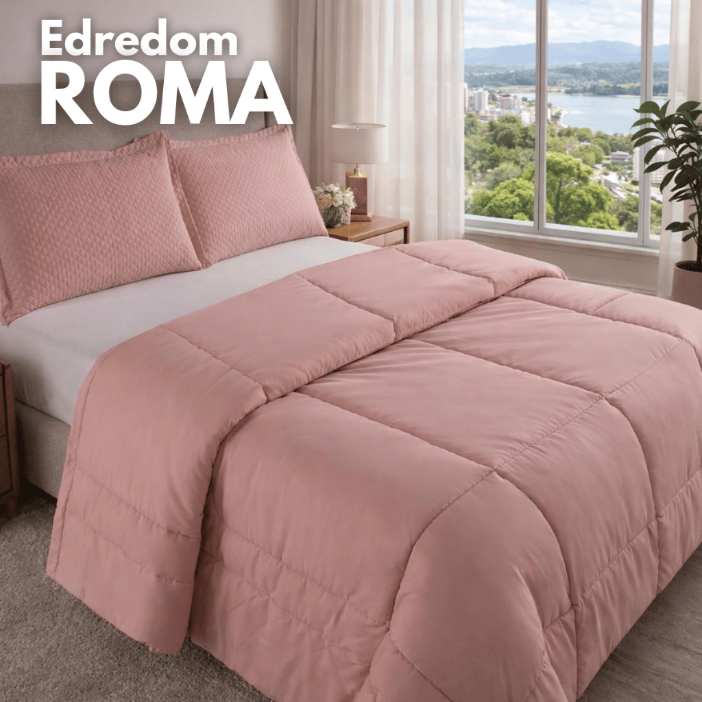Edredom Casal Queen King Solteiro Liso Dupla Face Microfibra Grosso 5cm Altura Antialérgico Luxo