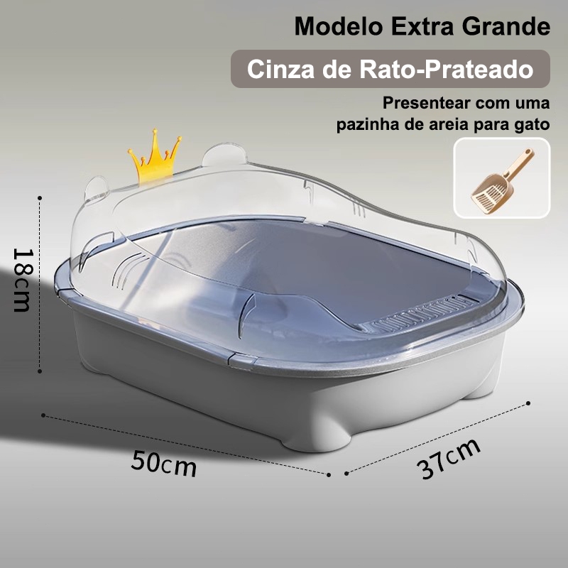 MIW Caixa de Areia para Gatos Grande Bandeja com Bordas Altas para Evitar Vazamentos em Oferta na Shopee