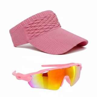 Kit Viseira Respirável Ajustável rosa E Óculos Esportivo , para ciclismo , corridas e caminhadas em Oferta na Shopee