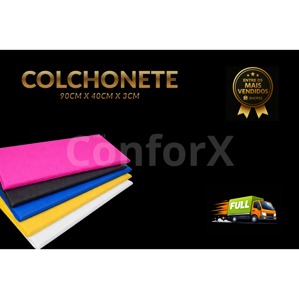 Colchonete de Academia D28 - 90X40X3CM - Ginastica Creche Exercicios Espuma