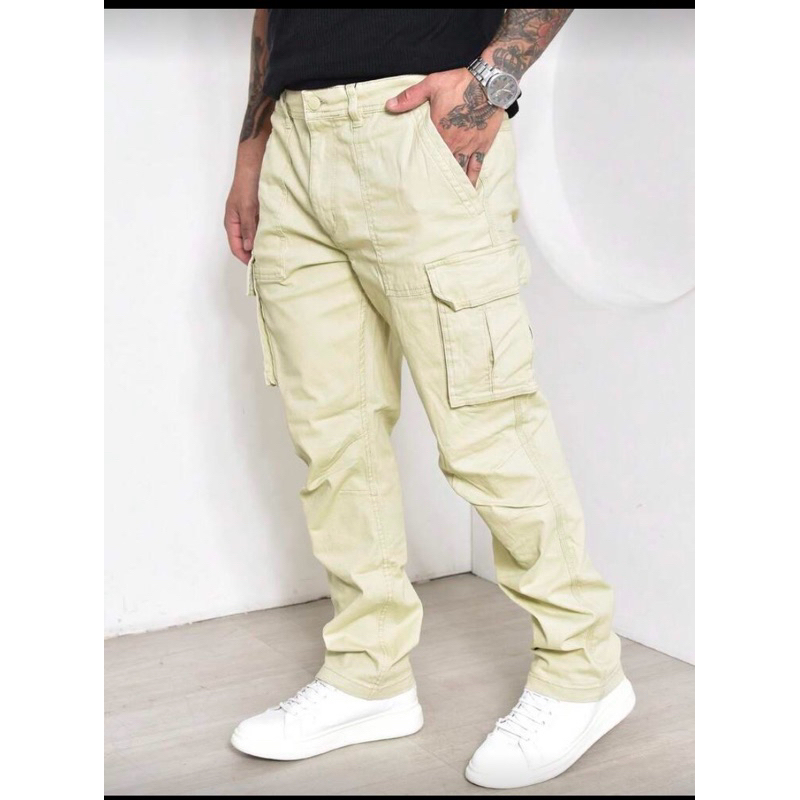 Calça Cargo Sarja Premiun - Conforto, Qualidade e Estilo.