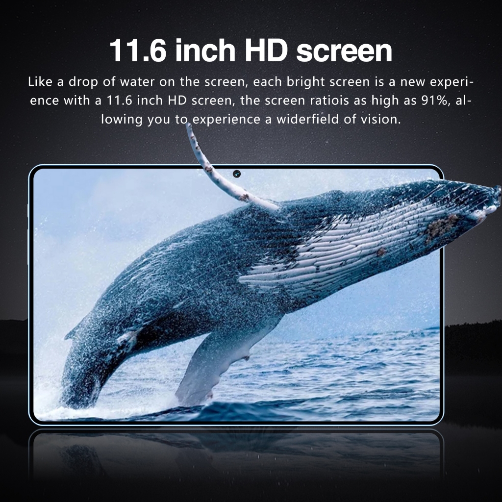 Detalhes do 【Teclado de mouse grátis】Galaxy Tablet PC PRO12 Plus de 11.6 polegadas 12GB+512GB apresenta 5G e Dual SIM celular grande