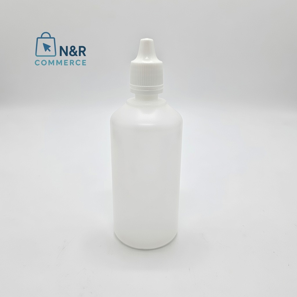 Frasco Plástico De 100ml Conta Gotas - Com Tampa Lacre (10/20/30/50/100 Unidades)
