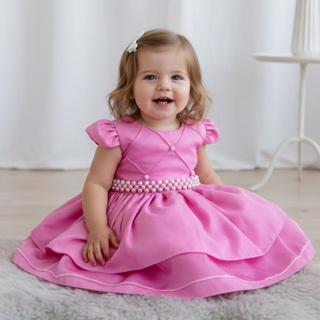 Vestido Para Menina Infantil Natal Ano Novo Festas Fim De Ano Presente Rodado Princesa Bebe Igreja em Oferta na Shopee