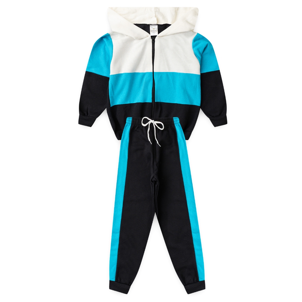 Conjunto Moletom Peluciado Infantil Masculino Recortes - Royal
