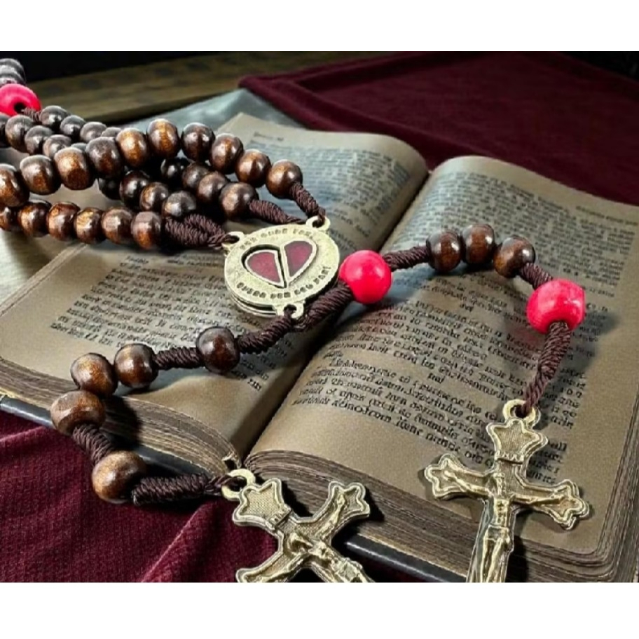 Terço de casal em madeira #Terço para casal # terço em Oferta na Shopee