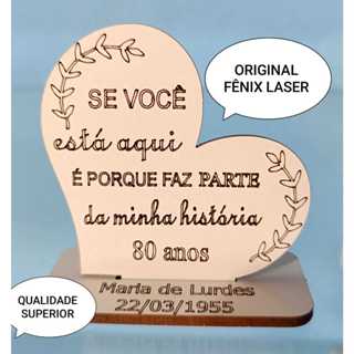 70 Lembrancinhas de aniversário adulto personalizadas em mdf em Oferta na Shopee