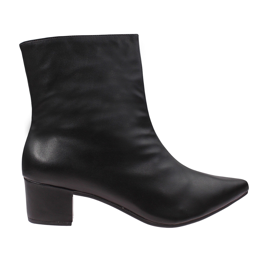 Bota Feminina Cano Médio Salto Bloco Elegante Confortável