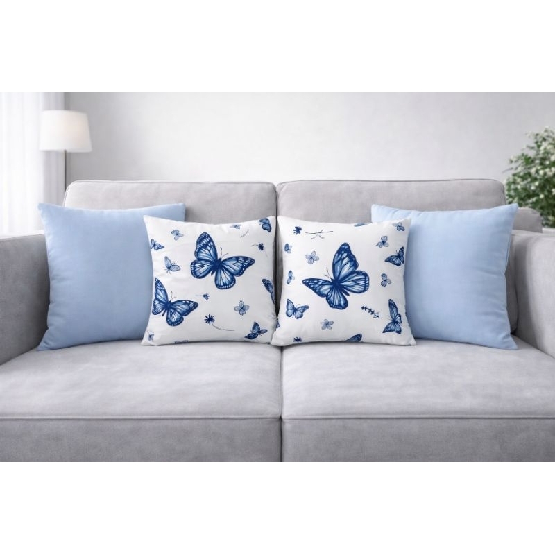 kit 4 capas de almofada 43x43 estampada com zíper invisível