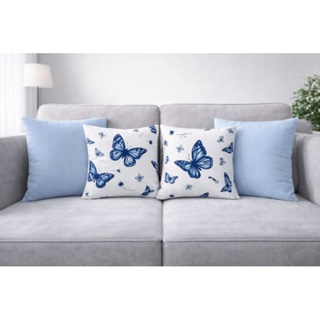 kit 4 capas de almofada 43x43 estampada com zíper invisível em Oferta na Shopee