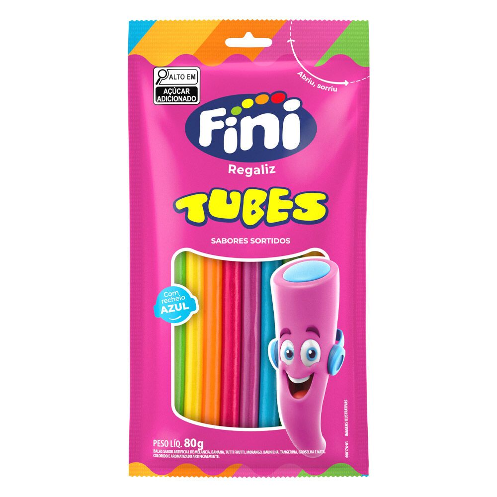 Tubes arco-íris 80g - Fini em Oferta na Shopee