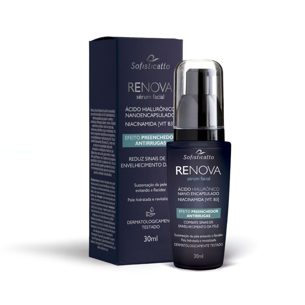 Sérum Facial AntiEnvelhecimento e Rugas Dia e Noite Renova