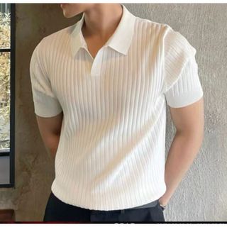 Camiseta Polo Masculina Canelada Premium Lisa – Estilo Casual Elegante, Conforto Leve