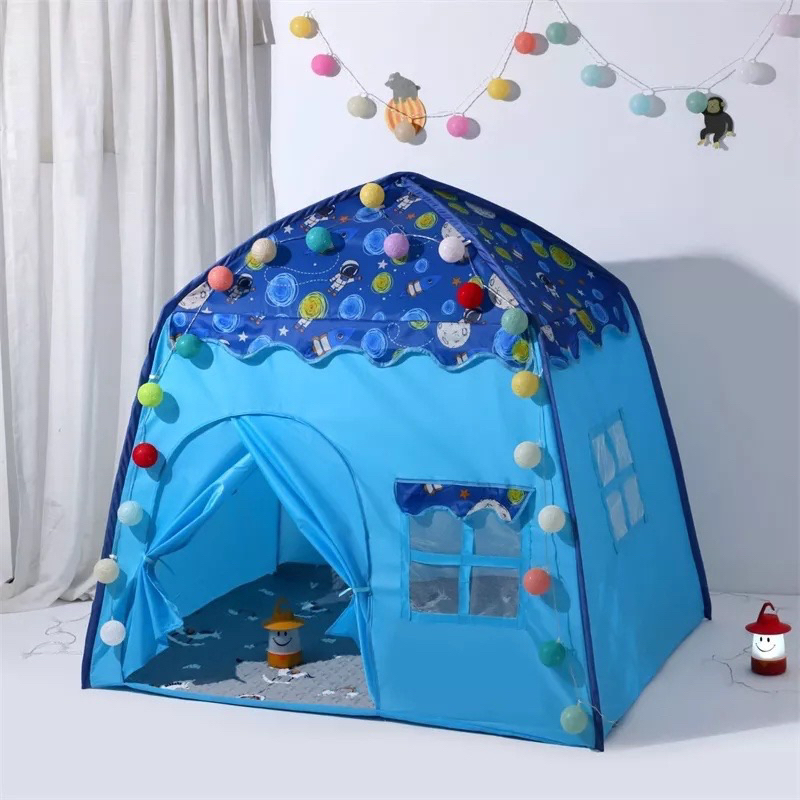 Barraca Infantil Menino azul foguete 1.3M cabana Menina princesa grande menor preco promocao em Oferta na Shopee