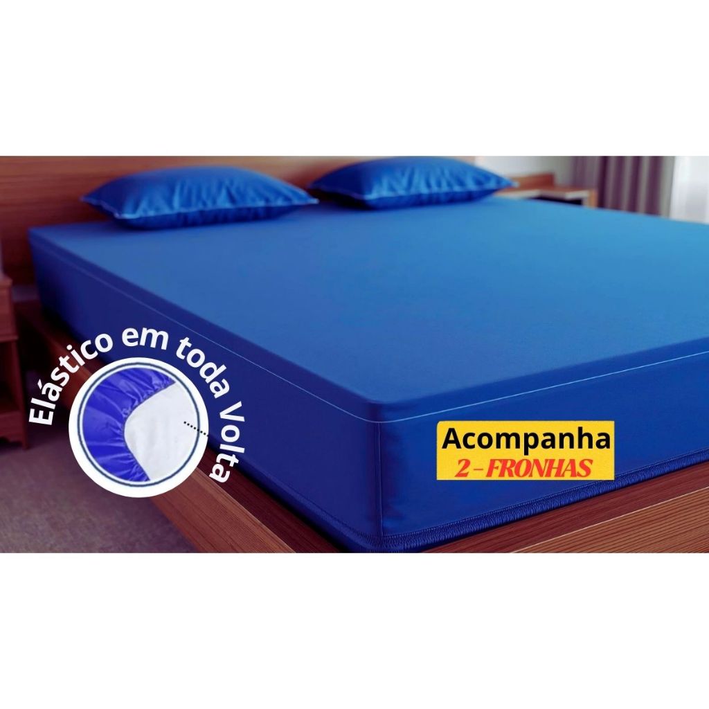 Capa Protetora de Colchão Casal 138x188x30 Impermeável Hospitalar Bagum Napa em Oferta na Shopee