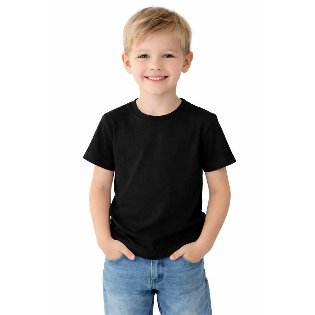 Camiseta Infantil Basica 100% Algodão Lisa Criança Unissex Masculino e Feminino