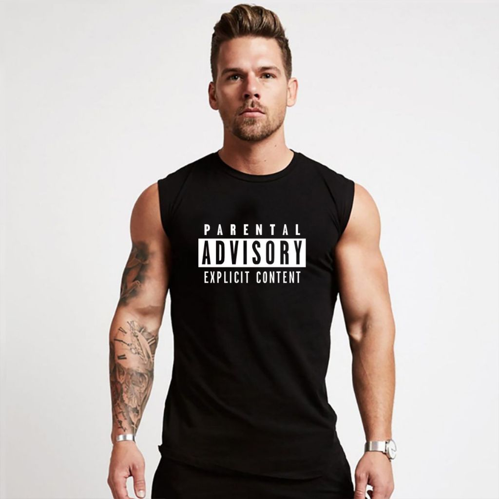 Regata Masculina Machão Camiseta Parental Advisory Camisa Hip Hop Disco Album Rap