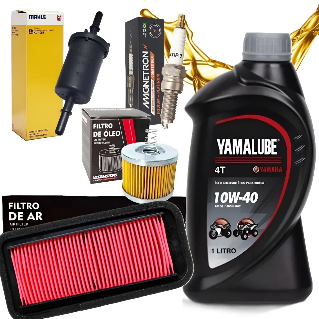 Kit Revisão Fz15 150 Abs Troca Óleo Yamalube 10w40 + Filtros e Vela Iridium em Oferta na Shopee