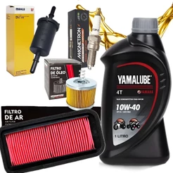 Kit Revisão Fz15 150 Abs 2023-2025 Troca Óleo Yamalube 10w40 + Filtros e Vela Iridium
