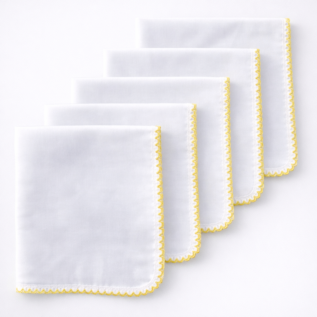 Kit 5 Fraldas de Boca Babete Malha Branca Dupla 100% Algodão com Acabamento Delicado para Bebê em Oferta na Shopee