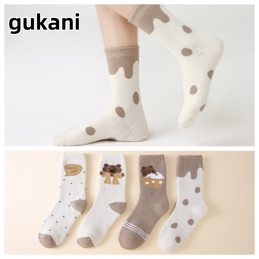 KITS DE MEIAS CANO LONGO FEMININA ESTAMPAS FOFAS DE URSINHO E BOLINHAS em Oferta na Shopee