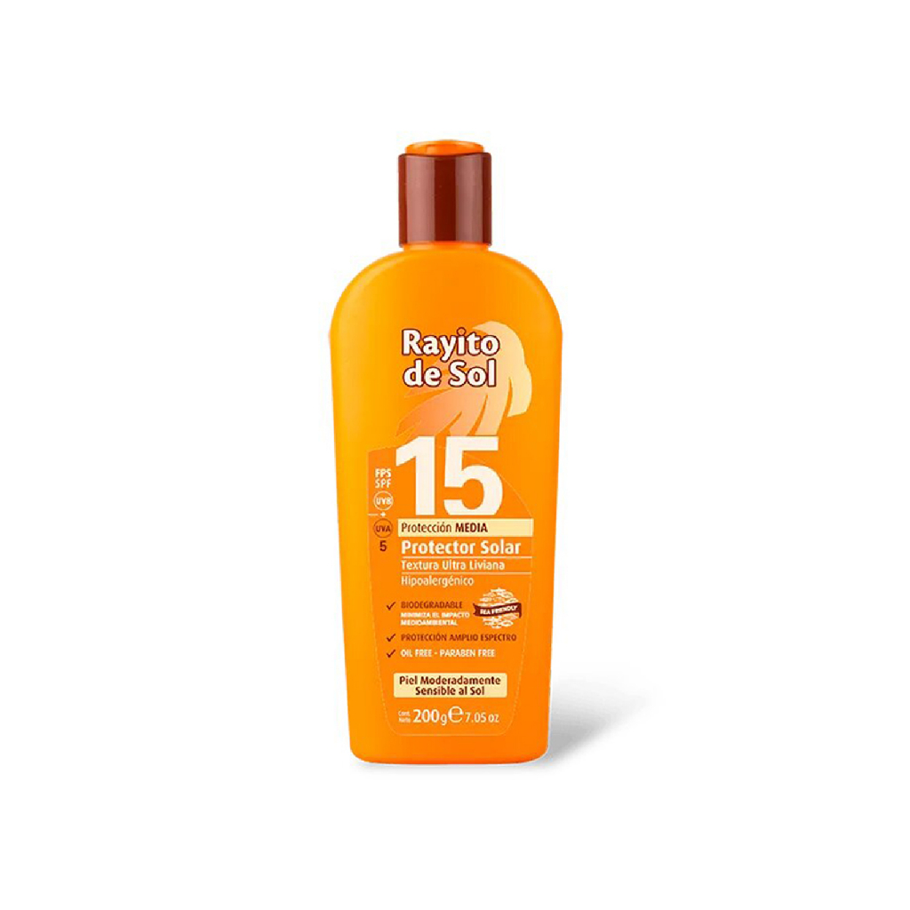 Protetor Solar Rayito de Sol SPF 15 – 200g