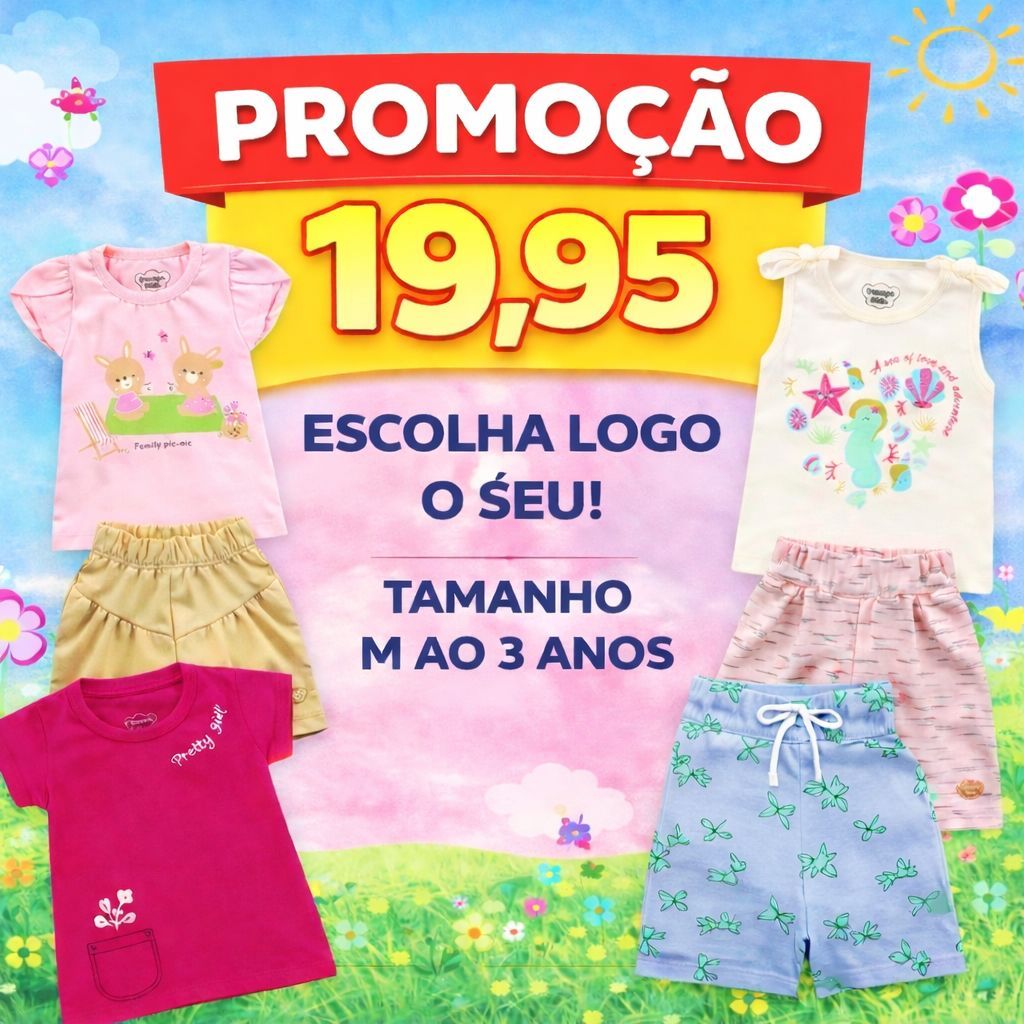 Escolha Seus Conjutos do M ao 3 Anos de Bebê Menina Infantil - Ideal Para o Verão