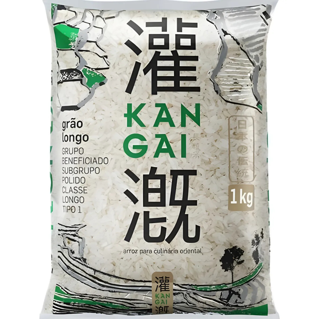 Arroz Oriental Grão Longo Tipo 1 Kangai 1kg/2kg/3kg/4kg Arroz Oriental Grão Longo Tipo 1 Kangai 1kg/2kg/3kg/4kg