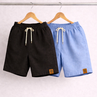 Shorts Masculinos em Linho Kit com 2 Peças Leves e Confortáveis para Uso Diário em Oferta na Shopee