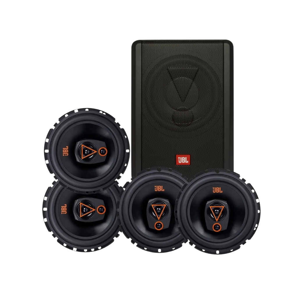 Kit Alto Falantes Jbl 6pol 6trms80 + Caixa Amplificada 400w