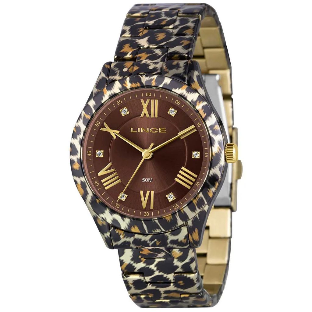 RELÓGIO LINCE FEMININO ANIMAL PRINT DOURADO LRB4772L 40 N3QX em Oferta na Shopee