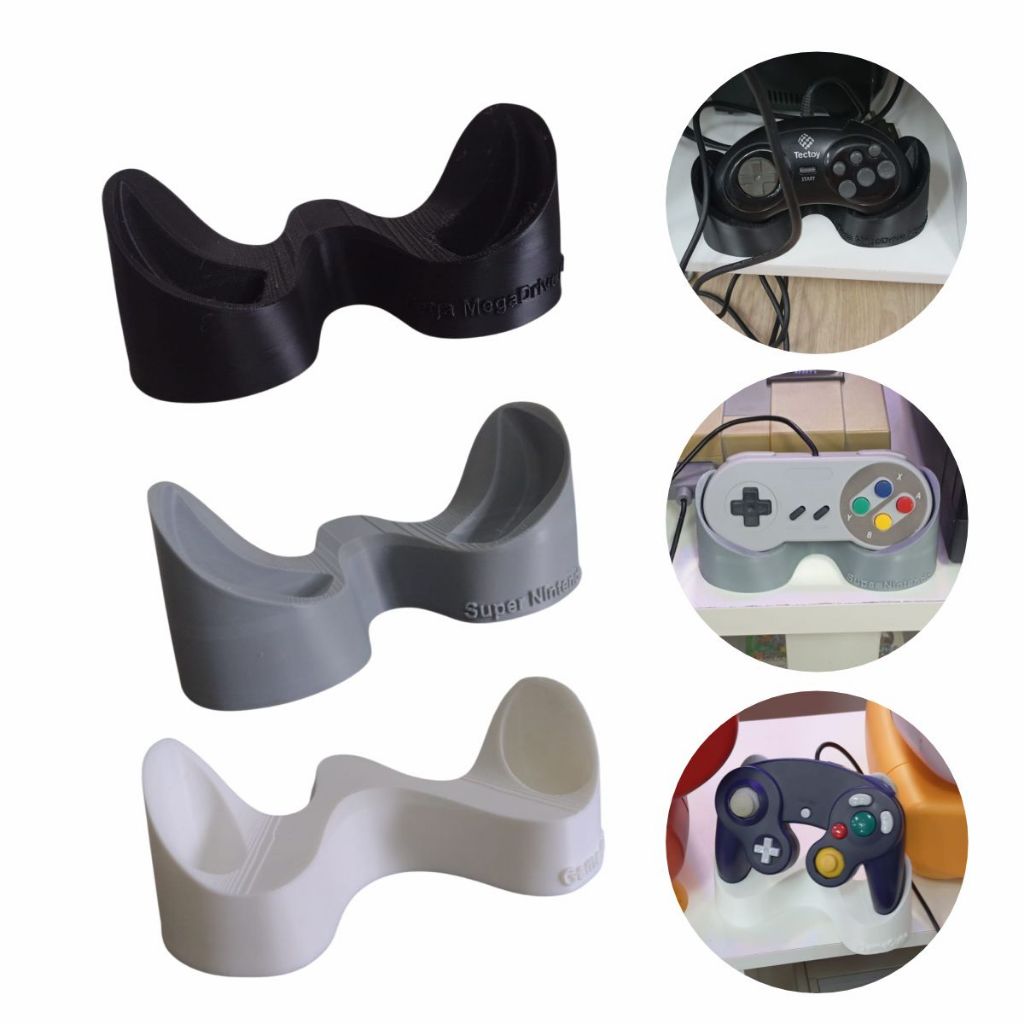 Suporte Mesa para Diversos Controle de Vídeo Game Nintendo, Sega Mega Drive, Game Cube