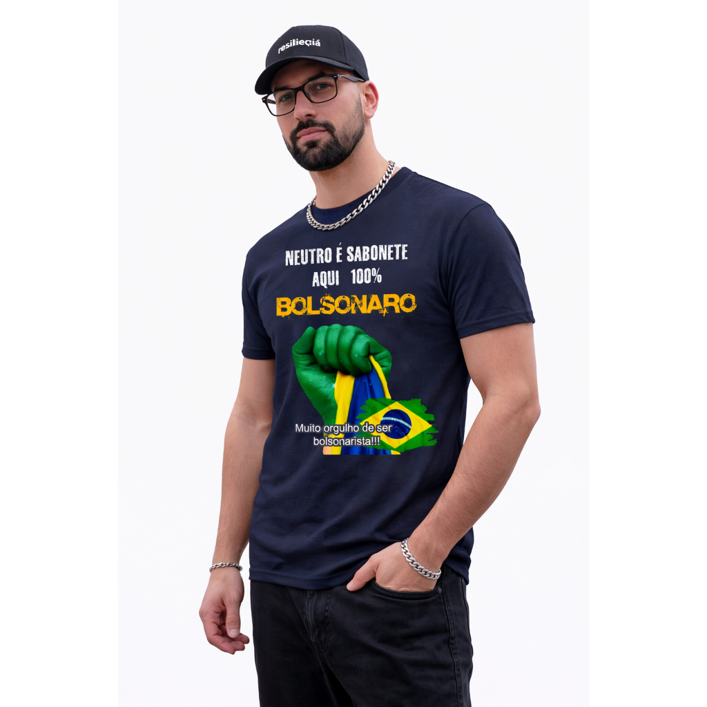 Camiseta Política Manifesto | Bolsonaro | Algodão | Unissex | Estampa de Opinião | Conforto Diário. Bonita Politica