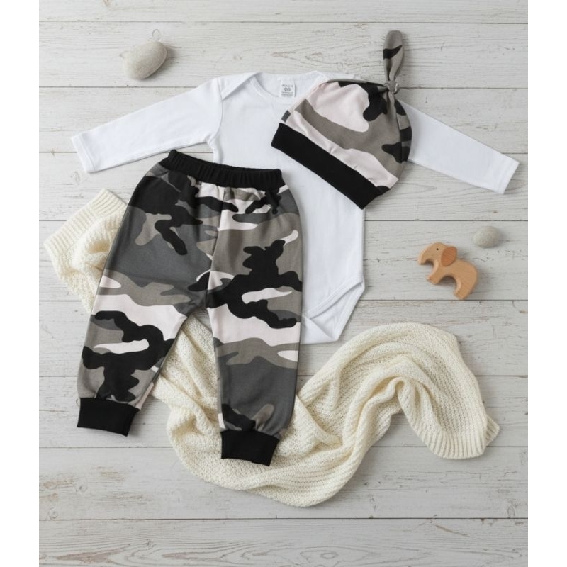 Conjunto Bebê Camuflado Kadu Modas