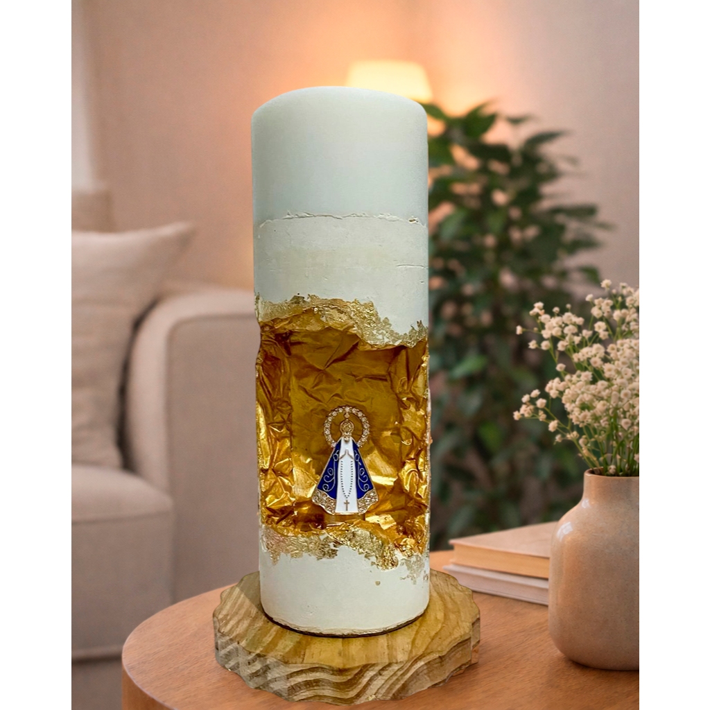 Vela Aromática Santuário Oratória Gruta de Nossa Senhora Aparecida - Decoração Espiritualidade e Fé