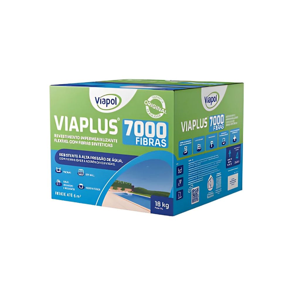 Impermeabilizante Viaplus 7000 Flexivel Caixa 18kg Viapol